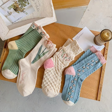 Vintage Ethnische Bedruckte Stiefeletten