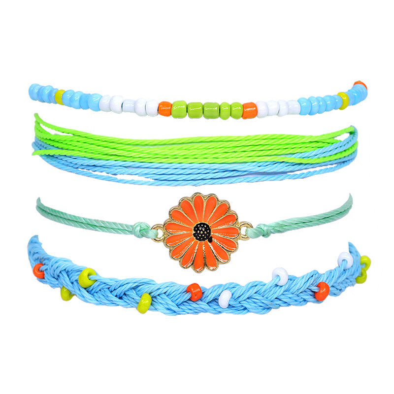 Blomma Flätat Armband Set