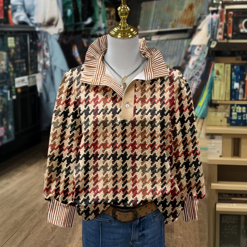 Bunte Bluse Mit Geometrischem Druck