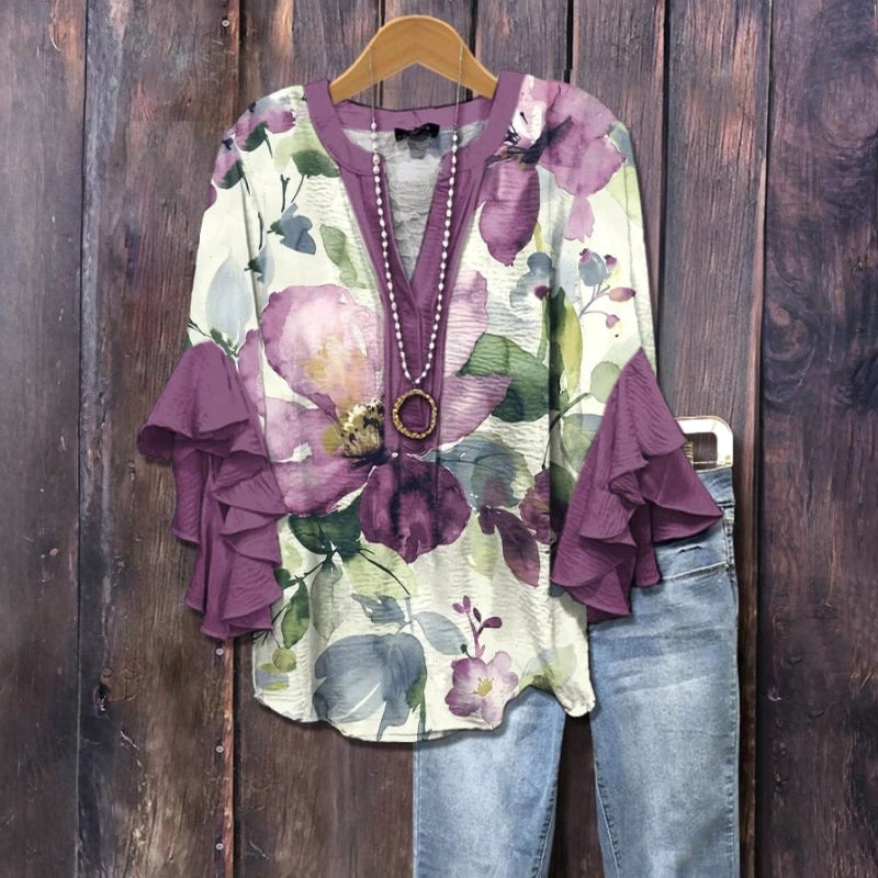 Vintage Bluse Mit Farbverlauf