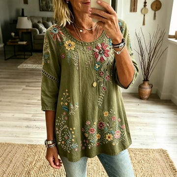 Buntes T-Shirt Mit Geometrischem Druck