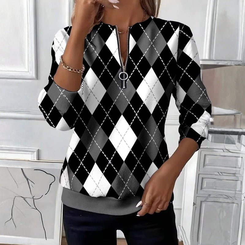 Buntes T-Shirt Mit Geometrischem Druck