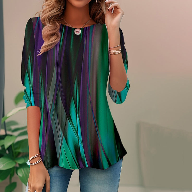Vintage T-Shirt Med Gradient Tryck – Lena & Monica