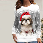 Jul Sweatshirt Med Hundtryck