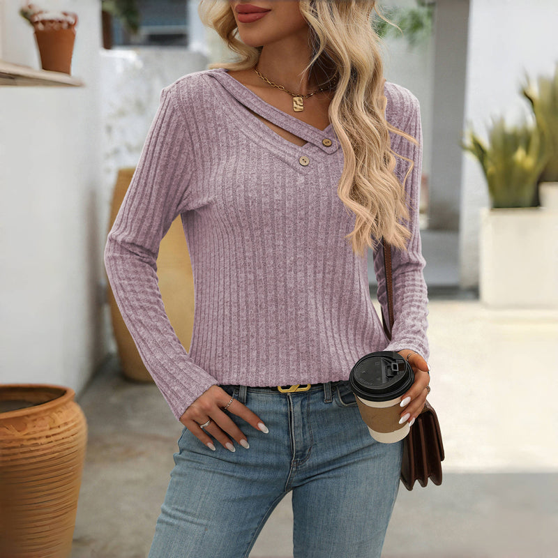 Casual Enfärgad Blus