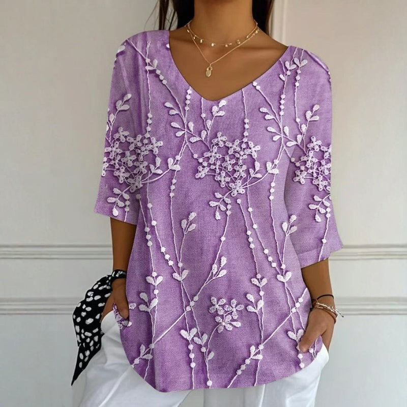 Vintage Bluse Mit Farbverlauf