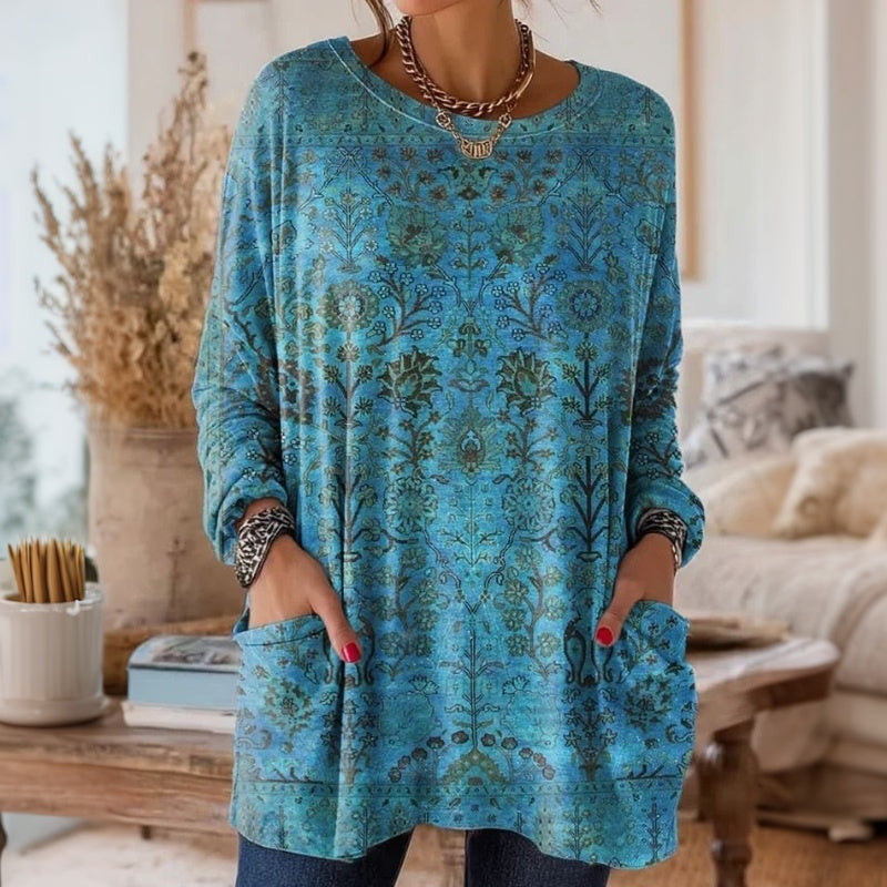 Buntes T-Shirt Mit Geometrischem Druck