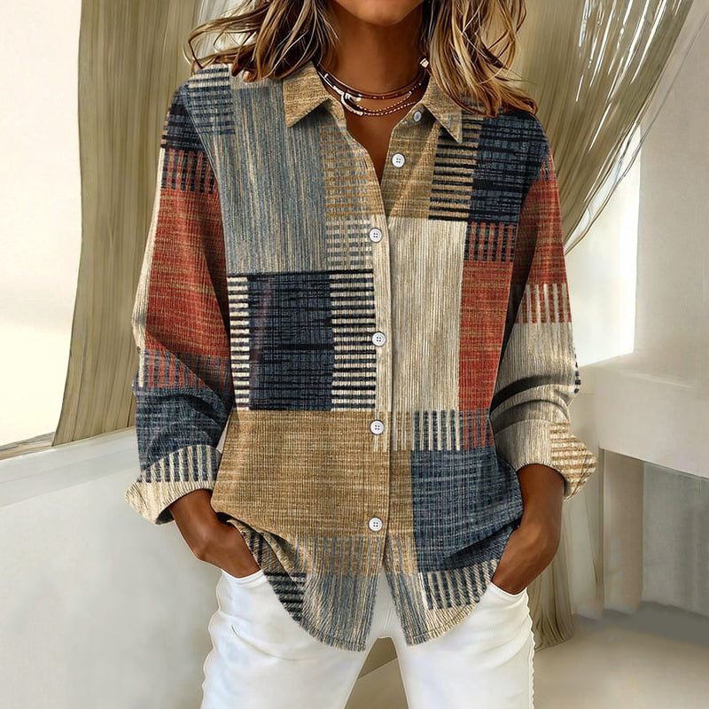 Buntes T-Shirt Mit Geometrischem Druck