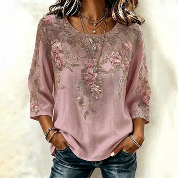 Bunte Bluse Mit Geometrischem Druck