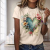 Vintage T-Shirt Med Blommigt Tryck