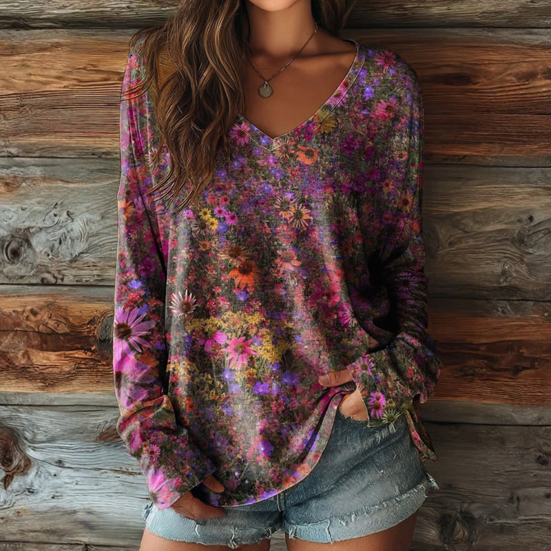 Vintage Bluse Mit Farbverlauf