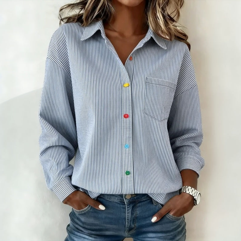 Bluse Mit Herz- Und Blumendruck