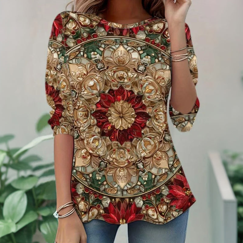 Vintage Bluse Mit Farbverlauf