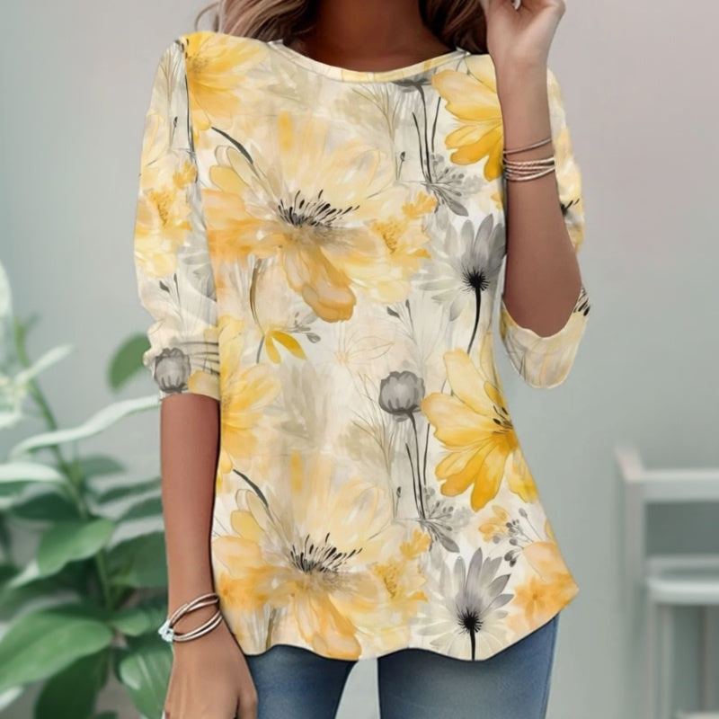 Vintage T-Shirt Mit Blumendruck