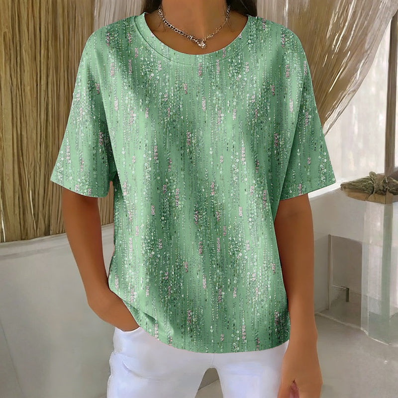 Vintage Kariertes Lässiges T-Shirt
