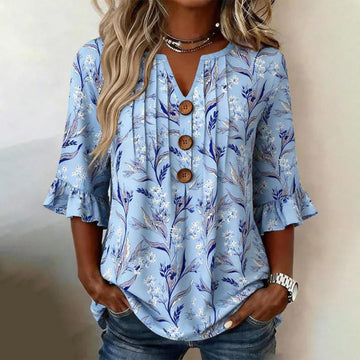 Bunte Bluse Mit Geometrischem Druck