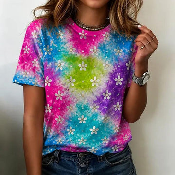 Bedruckte Bluse Im Vintage-Ethno-Stil