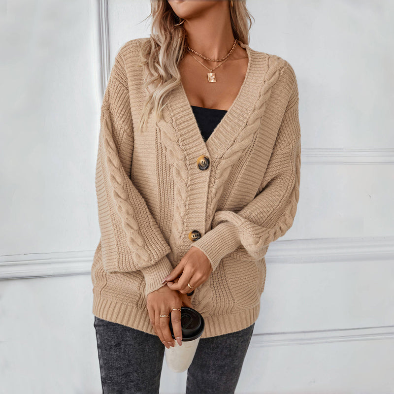 Vintage Casual Stickad Cardigan