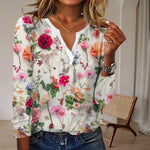Blommigt Tryck Casual Blus