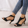 Avslappnade Peep Toe Sandaler