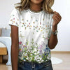 Avslappnad T-Shirt Med Blommigt Tryck