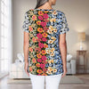 T-Shirt Med Färgglada Blommönster