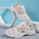 Enkla Sneakers Med Blommönster