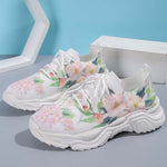 Enkla Sneakers Med Blommönster