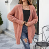 Enfärgad Casual Knit Cardigan