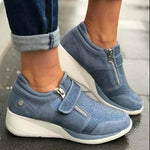 Casual Wedges Dragkedja Sneakers